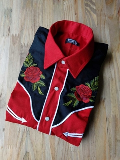 Camisa Western Red Sky - Poison Rebel - Retro & Kustom Clothing