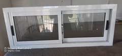 Ventana de 120x40, aluminio blanco vidrio entero. - comprar online