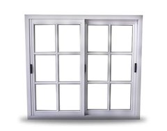 Ventana de 150x110, aluminio blanco, vidrio repartido, con vidrio.