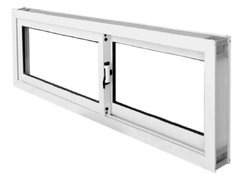 Ventana de 100X60 aluminio vidrio blanco entero