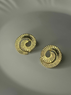 Brinco Espiral folheado em ouro 18- BR3097D - comprar online