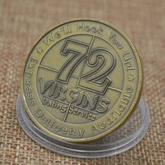 Moeda Funny Coin Passagem Expressa Rápida para o paraíso 72 Virgens Militares do Exército US ARMY