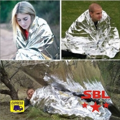 ATACADO Manta Cobertor Térmico para Kit de Emergência, Resgate, Sobrevivência e Salvamento - MILITARIA SBL 