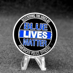 Moeda Police Officer Policial Blue Lives Matter "Vidas Policiais Importam"