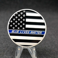 Moeda Police Officer Policial Blue Lives Matter "Vidas Policiais Importam" - comprar online