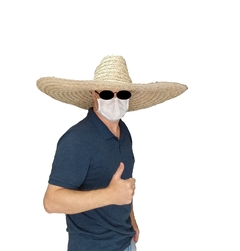 Chapéu Gigante de Palha Sombreiro Estilo Mexicano
