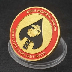 Moeda Marines Force Comando de Operações Especiais Comemorativa Ouro Militar na internet