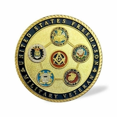 Moeda Maçônica Comemorativa Maçonaria "MILITAR VETERANO" Massonaria Ouro - comprar online