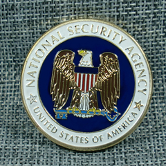Moeda NSA Agencia Nacional de Segurança dos EUA Dourada - comprar online