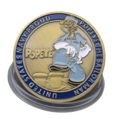 Moeda US NAVY Chief Petty Officer Mascote Popai Marinha Americana na internet