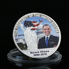 Moeda Barack Obama Prata Comemorativa