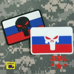 Patch PVC Emborrachado Rússia Punish Caveira Bandeira na internet