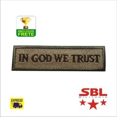 Patch Tarja In God We Trust - MILITARIA SBL 