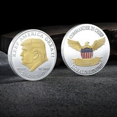 Moeda Donald J. Trump Comemorativa - Águia de Ouro EUA na internet