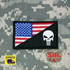 Patch bandeira USA / Punish Caveira