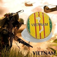 Moeda Veteranos da Guerra do Vietnã Comemorativa Militar - loja online