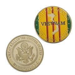 Moeda Veteranos da Guerra do Vietnã Comemorativa Militar