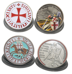 2 Moedas Cruz de Malta Cavaleiros Templários - PROMOÇÃO