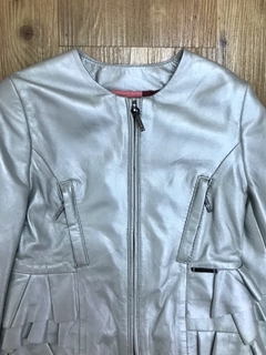 Jaqueta de Couro Silver Burberry - comprar online