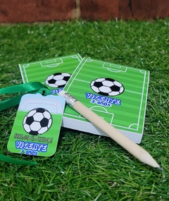 Kit bloco de notas futebol lápis borracha lembrancinha futebol 15 unidades - comprar online