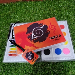 Kit com 8 maletas de pintura lembrancinha ninja com 31 Itens completo - comprar online