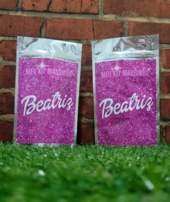 10 kits massinha rosa glitter no saquinho metalizado - comprar online