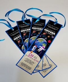 Kit com 10 convites astronauta marcador de página - Festinha Legal