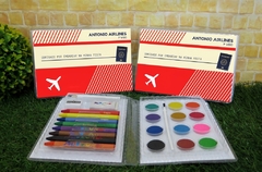Kit com 5 maletas de pintura lembrancinha volta ao mundo com 31 Itens completo - comprar online