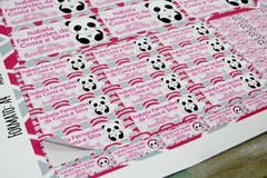 100 etiquetas material escolar urso panda mod 02 - comprar online