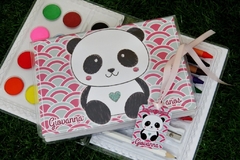 Kit com 5 estojos de pintura lembrancinha urso Panda com 31 itens completos - comprar online