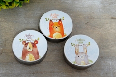 Kit 15 latinhas bosque animais da floresta lembrancinha tema bosque animais da floresta personalizada