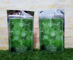 15 embalagem de Natal metalizada com ziplock personalizada verde na internet