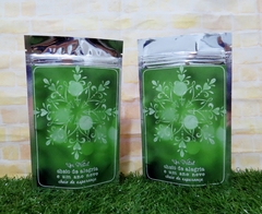 10 embalagem de Natal metalizada com ziplock personalizada verde na internet