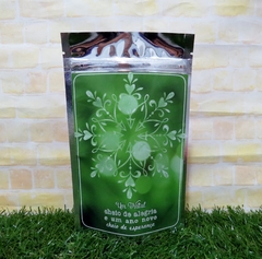 10 embalagem de Natal metalizada com ziplock personalizada verde - comprar online