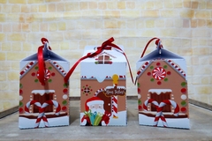 Kit com 20 caixinhas milk de Natal com fitinha - comprar online