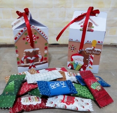 Kit com 15 caixinhas milk de Natal com fitinha - loja online