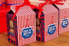 Kit com 20 caixinhas milk com fita e personalizadas - tema Circo na internet