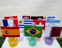 Kit 15 tubetes futebol bandeiras - Festinha Legal