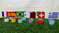 Kit 10 tubetes futebol bandeiras - comprar online
