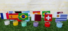 Kit 10 tubetes futebol bandeiras - loja online