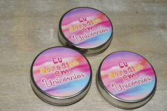 Kit 15 latinhas Unicornio lembrancinha tema Unicornio personalizada - comprar online
