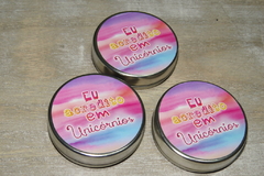 Kit 10 latinhas Unicornio lembrancinha tema Unicornio personalizada - comprar online