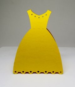 Kit com 20 caixinhas - vestido amarelo