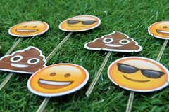 20 toppers Emoji - Festinha Legal