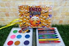 10 estojos de pintura Emoji com 31 itens completo lembrancinha emoji kit colorir