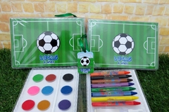 Kit com 5 estojos de pintura lembrancinha Futebol com 31 itens completo - loja online