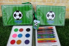 10 estojos de pintura Futebol com 31 itens completo lembrancinha futebol - Festinha Legal
