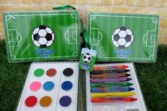 Kit com 5 estojos de pintura lembrancinha Futebol com 31 itens completo - Festinha Legal