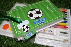 Kit com 5 estojos de pintura lembrancinha Futebol com 31 itens completo na internet