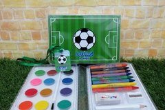 10 estojos de pintura Futebol com 31 itens completo lembrancinha futebol - comprar online